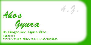 akos gyura business card